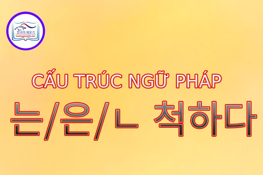 Cấu trúc ngữ pháp 는/은/ㄴ 척하다