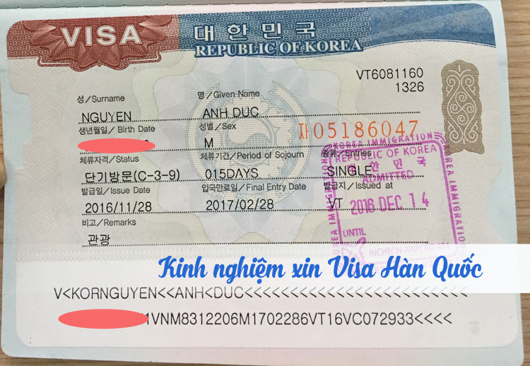 Những lưu ý khi xin Visa Hàn Quốc 5 năm